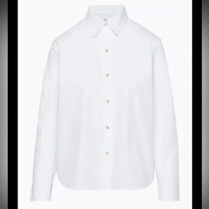 Aritzia Wilfred Free Departure Button-Up Shirt White Size S